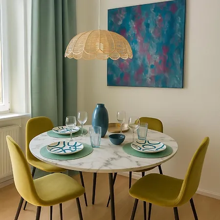 Apartment Geschmackvolle Design - 15 Min Airport & Parkplatz *